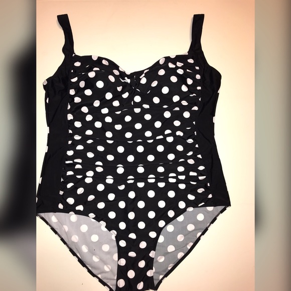Pin Up Polka Dot Bathing Suit Plus Size 